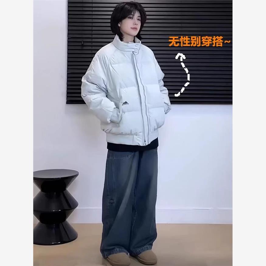 立领羽绒棉服女冬季2025新款小个子宽松复古保暖棉衣加厚棉袄外套 - 图3