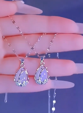 银色郁金香项链久戴不掉色气质女