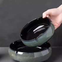 Private custom large number ashtrays for elders to have face purple sand ceramic ashtrays