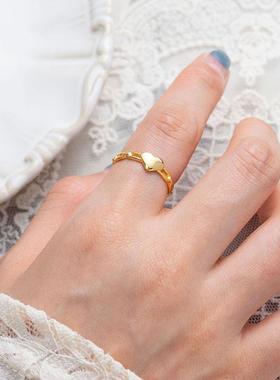 HIBAO喜小宝环环相扣爱心戒指女