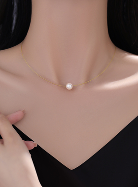 伊灿韩国双层叠戴珍珠项链女小众