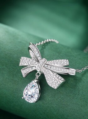 伊灿韩国微镶蝴蝶结项链女小众