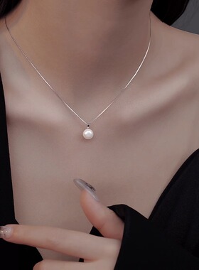 伊灿S925纯银珍珠项链女