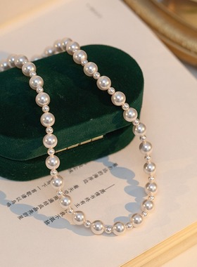 伊灿女气质珍珠项链高级感锁骨链