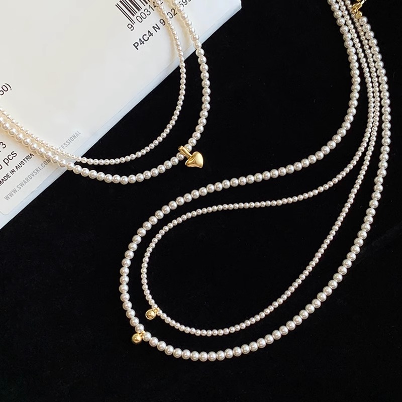 施家珍珠项链女小众设计高级感小米珠颈链2024年新款爆款锁骨链
