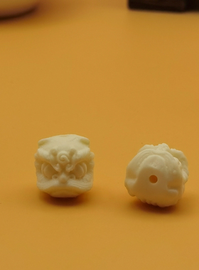 象牙果雕刻醒狮吊坠佛珠配饰项链