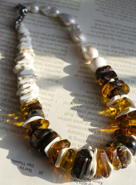 天然珍珠项链琉璃复古宫廷女