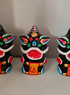 河南特产淮阳泥泥狗泥咕咕开运狮特色非遗伴手礼可吹响