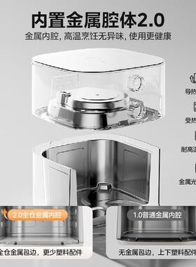 美的空气炸锅5.8L可视免翻面家用定时立体加热大功率不粘原装正品