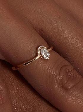 欧美热销镶嵌异形钻锆石戒指