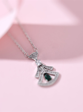 赵露思同款925银七夕小裙子项链