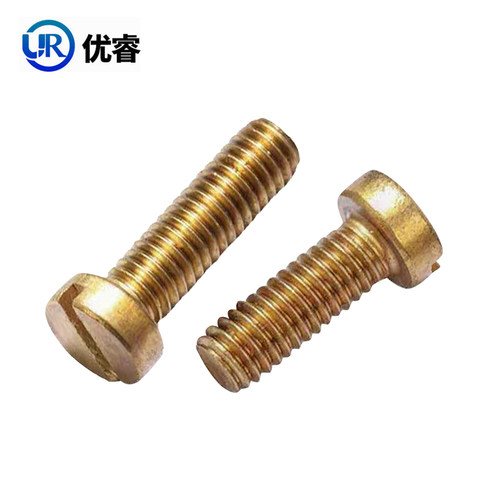 M2M2.5M3M4M5M6M8M10黄铜GB65一字槽开槽圆柱头螺钉螺丝钉子螺栓 - 图3