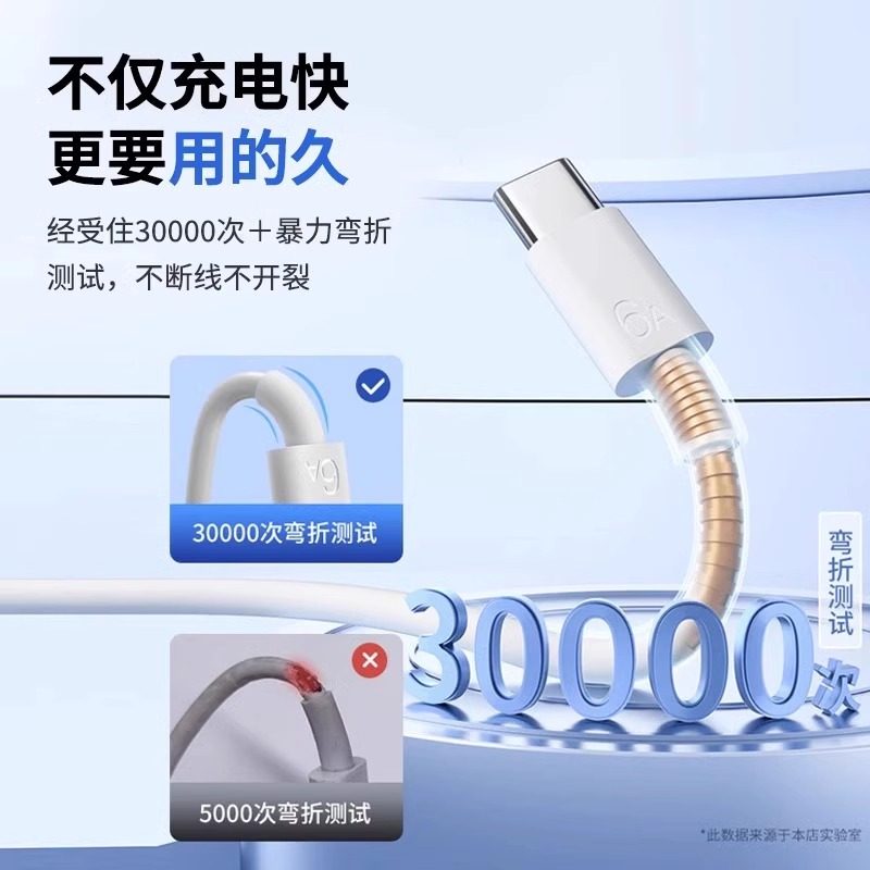 适用华为荣耀60充电线66W超级快充6A闪充线honor60pro手机数据线66W充电器套装加长2米typec线,淘宝优惠券,粉丝福利购,淘宝优惠卷
