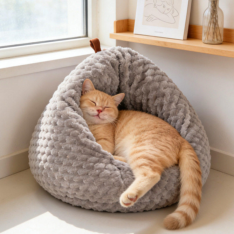 鸡屁股猫窝冬加厚半封闭式安全感猫屋冬天保暖包裹式小猫咪睡袋窝,淘宝优惠券,粉丝福利购,淘宝优惠卷