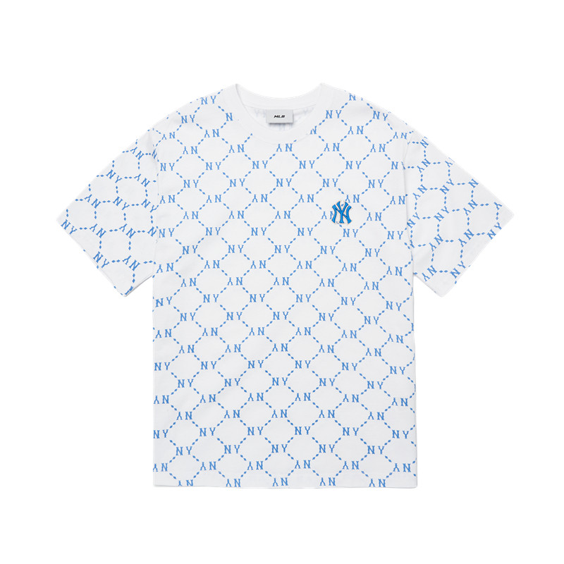 MLB官方 男女情侣T恤老花满印刺绣LOGO短袖运动休闲潮夏季TSM40,淘宝优惠券,粉丝福利购,淘宝优惠卷