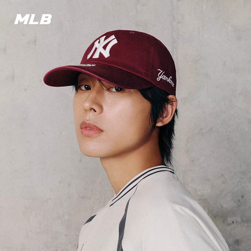MLB官方 男女同款韩系时尚可调节刺绣软顶棒球帽春夏CPB24 - 图1