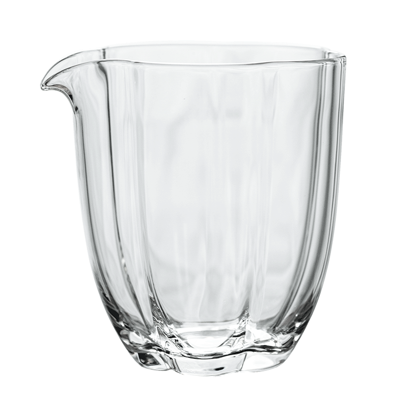 彩集堂 梅花玻璃公道杯 花口分茶杯透明耐热手持茶海茶具分汤匀杯,淘宝优惠券,粉丝福利购,淘宝优惠卷