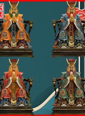 东南西北海龙王佛像摆件纯铜供奉