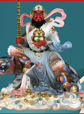 武财神赵公明赵灵关雷五路摆件