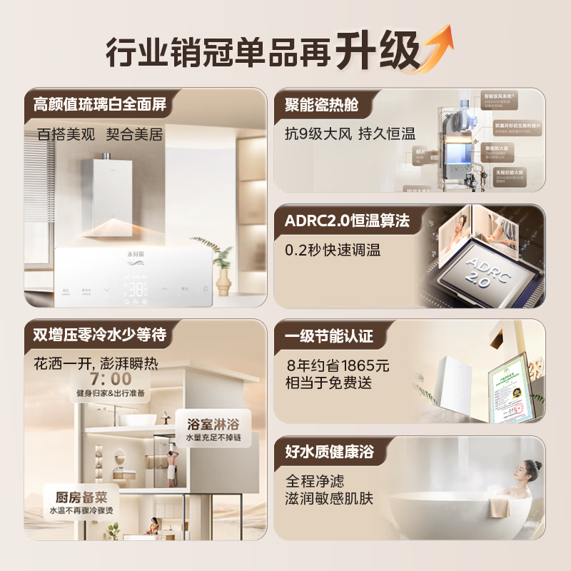 【政府补贴】美的燃气热水器16升天然气增压恒温水伺服MK6A旗舰店 - 图0