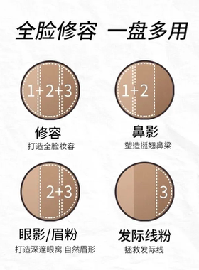 涂酷三色修容高光一体卧蚕笔