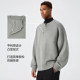 Bdpowerup Henry Collar Pullover Sweater Men's Spring Style Simple Loose Shoulder Solid Color Base Knitted Sweater
