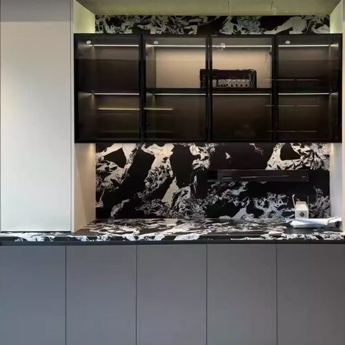 岩板桌面定制餐桌茶几边几电视柜面鞋柜面台面板柜体面定制大理石 - 图1