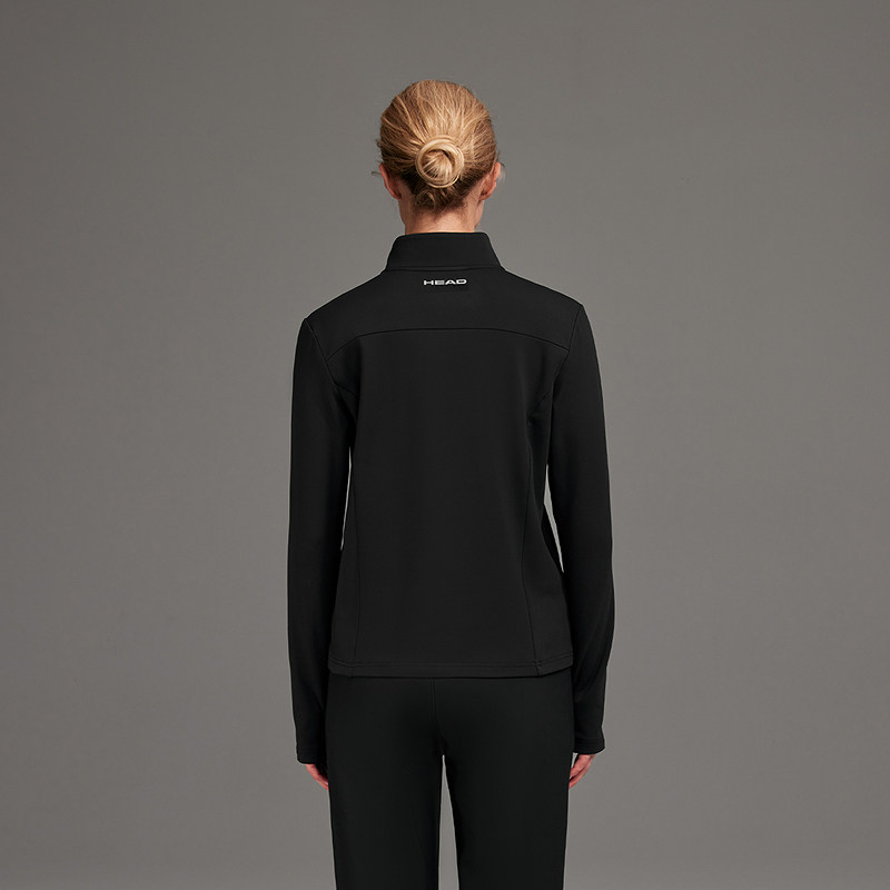 【抗菌polygiene】HEAD海德半开襟运动长袖t恤秋季女士训练服,淘宝优惠券,粉丝福利购,淘宝优惠卷