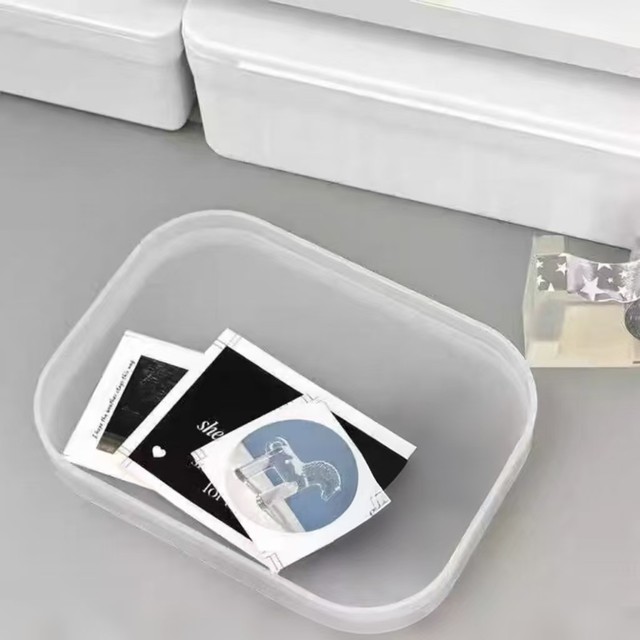 Ins wind frosted tray card pose props video shooting business pictures props desktop storage tray
