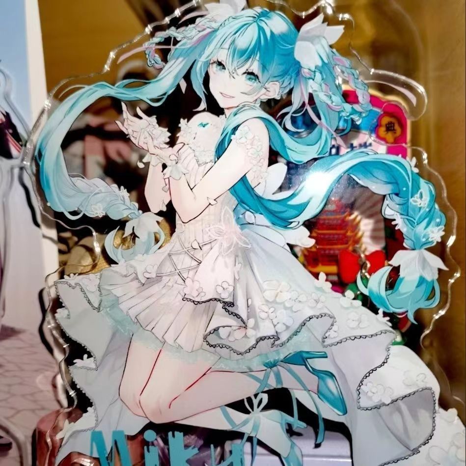 初音未来miku周边立牌双闪吧唧亚克力立牌动漫虚拟偶像二次元摆件-图0