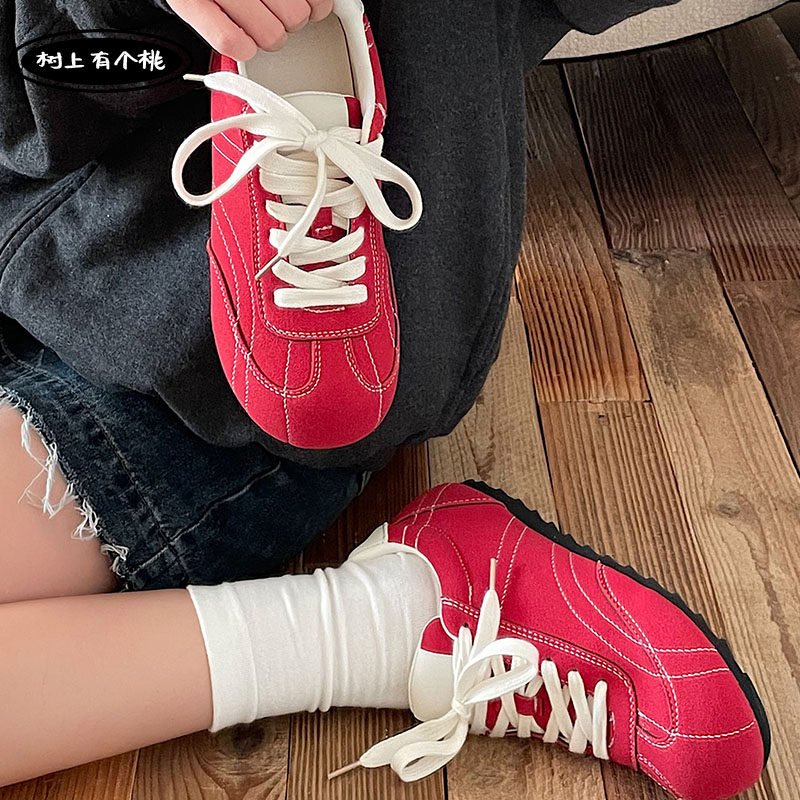 树上有个桃复古德训鞋女2025冬季新款百搭运动休闲鞋增高阿甘鞋子,淘宝优惠券,粉丝福利购,淘宝优惠卷
