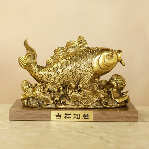 久鉴 铜鱼 铜鲤鱼跃龙门年年有余金龙鱼办公室居家工艺品摆件 - 图3