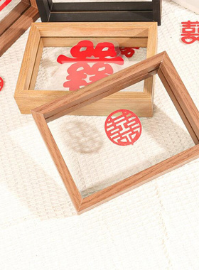 中式喜字婚庆摆件字画书法相框方