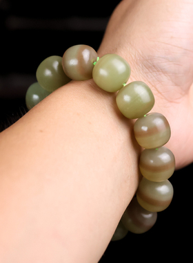 和田玉籽料原石手链男女款天然玉石手串手排新疆玉器手链手饰