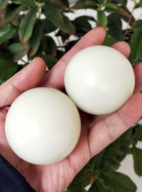 天然和田玉健身球手球手把件保健球鼠标手按摩器中老年康复实心球