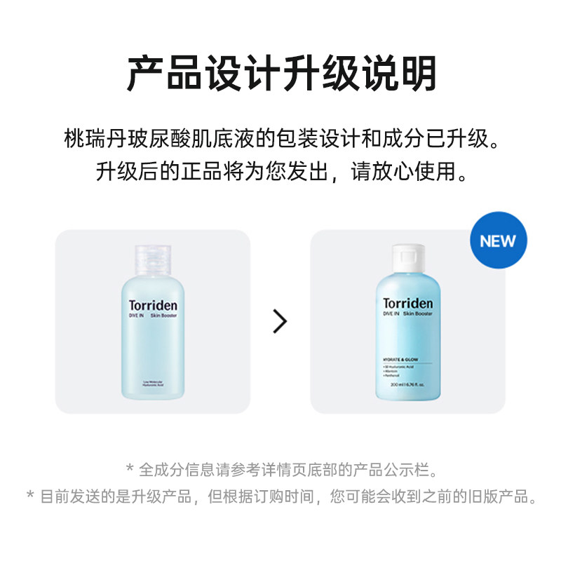 韩国Torriden桃瑞丹肌底液爽肤水玻尿酸补水保湿干皮官方旗舰正品