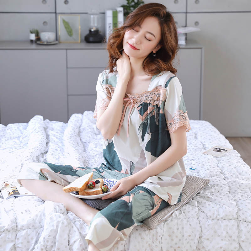 夏款莫代尔短袖2022年新款宽松睡衣 姵娇兰睡衣/家居服套装