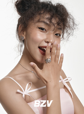 BZV原创蝴蝶翅膀千禧梦幻戒指