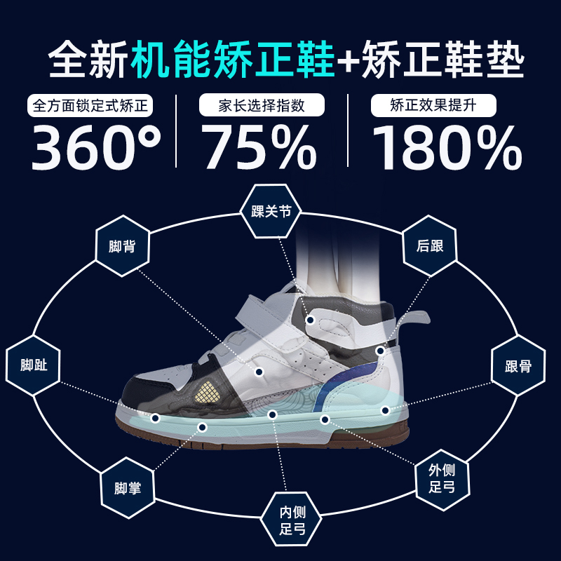 内八字矫正鞋儿童足外翻专用机能鞋宝宝扁平足矫形鞋XO型腿矫正器-图1