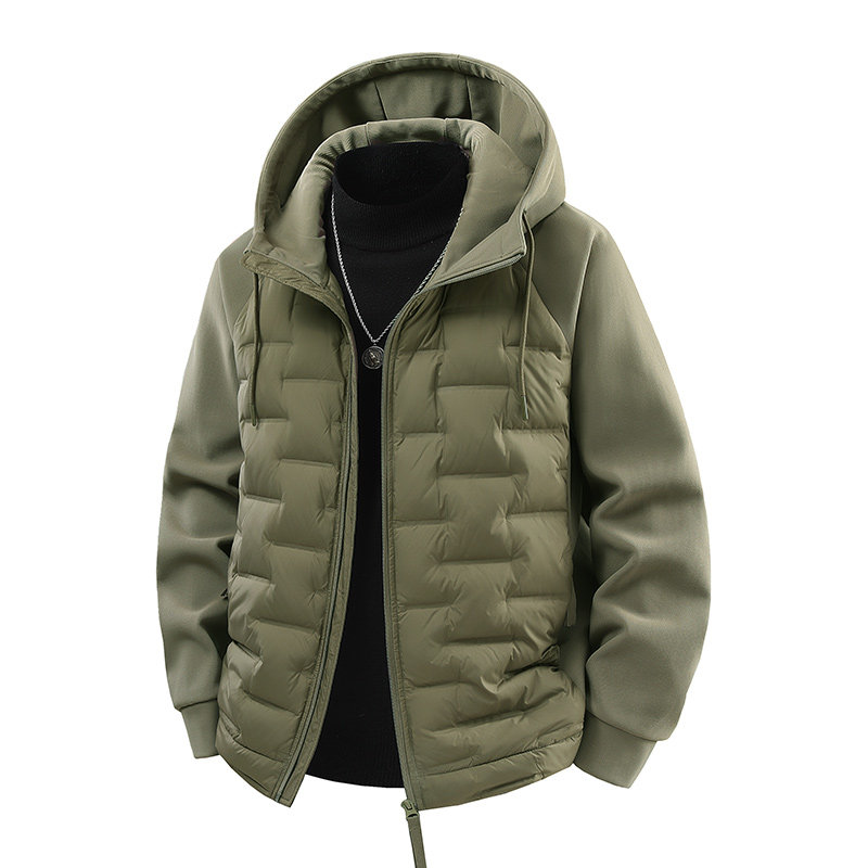 啄木鸟2025新款男士连帽运动羽绒服轻薄保暖上衣纯色简约休闲外套,淘宝优惠券,粉丝福利购,淘宝优惠卷