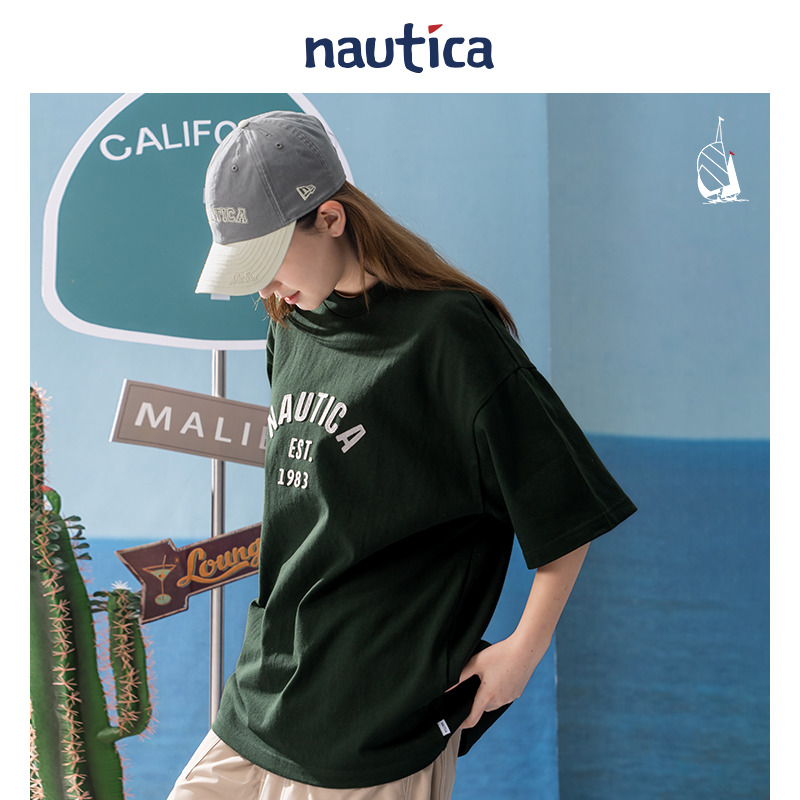 【官方正品】nautica Japan 日系无性别潮流宽松短袖T恤JPTW3202 - 图1