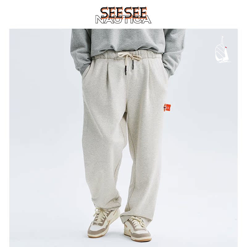 【明星同款】nautica x SEESEE联名日系中性运动针织卫裤SSKW3306,淘宝优惠券,粉丝福利购,淘宝优惠卷