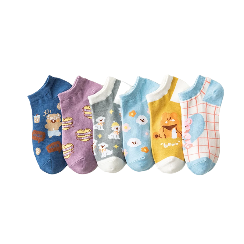 浔糖日系可爱表情浅口低帮女短袜 浔糖短袜