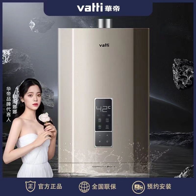 Vatti/华帝 i12052/i12053 16升家用强排式恒温防冻燃气热水器 - 图0