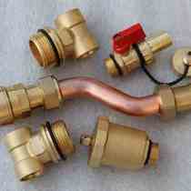 Hydro-balance pressure differential by-pass valve Three-tail piece automatic vent valve ground warm water distributor drain drain valve