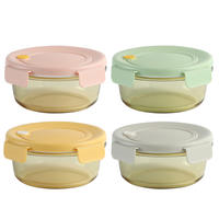 梵施家品圆形玻璃饭盒630ml
