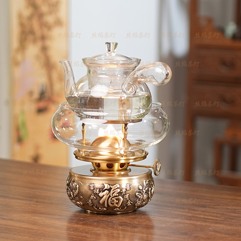 Air lamp, rich and rich, tea stove, kung fu tea set, exquisite production of high-end tea set, kerosene lamp, complete set