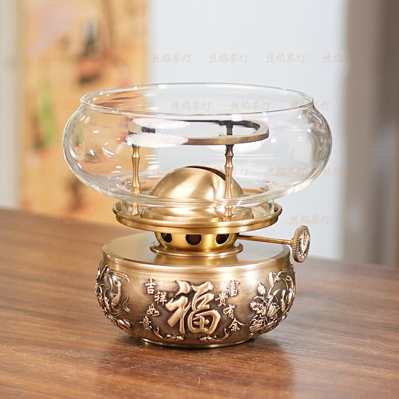 Air lamp, rich and rich, tea stove, kung fu tea set, exquisite production of high-end tea set, kerosene lamp, complete set
