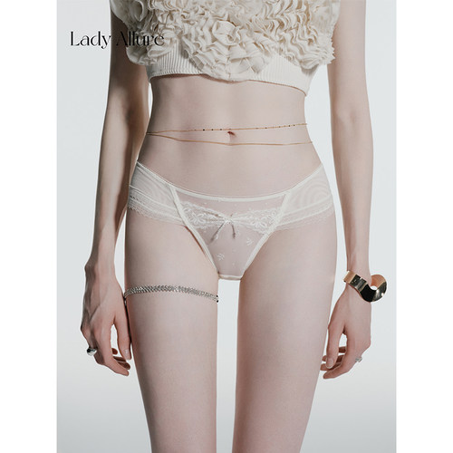 「LA」Bria·心笺梦章 | 静感系列*网纱蝴蝶结甜美纯欲蕾丝内裤女 - 图1