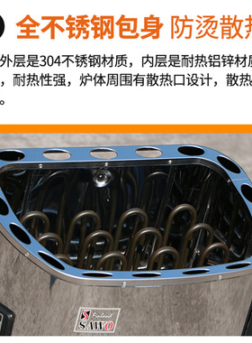 西活桑拿房设备 桑拿炉干蒸炉汗蒸房SAWO进口桑拿炉家用304不锈钢